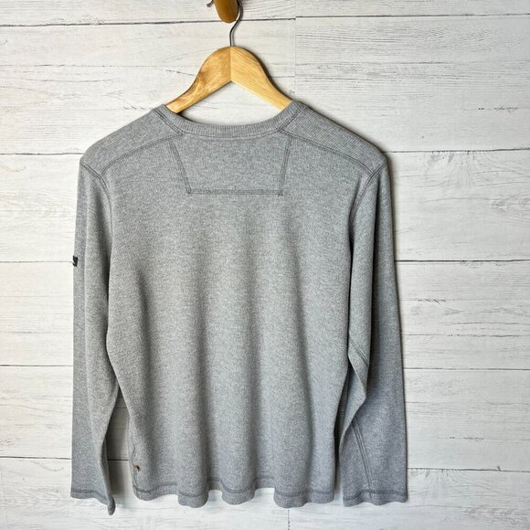Quiksilver Top Womens SZ Small Gray Thermal Long Sleeve Cotton Blend Minimalist - Picture 11 of 16